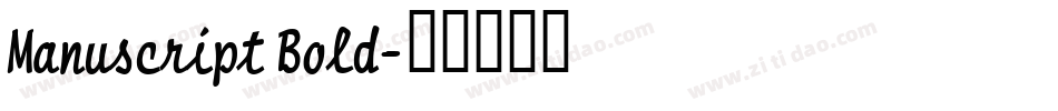 Manuscript Bold字体转换